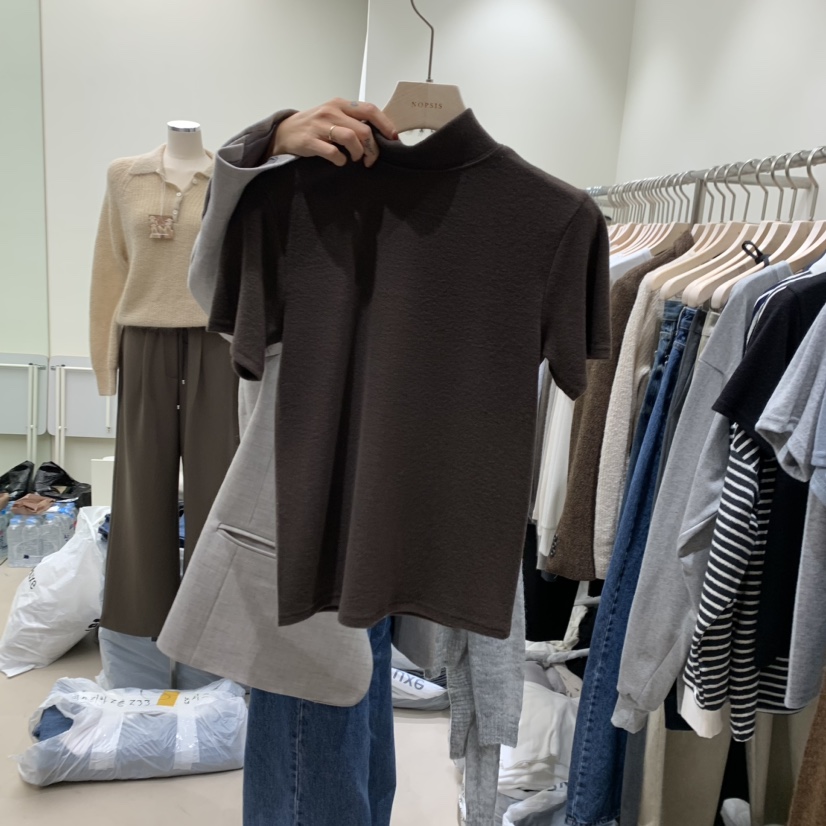 NOPSIS韓國直郵女裝新品熱賣真品人氣24秋冬時尚職業休閑T恤NOPSIST恤圖色2