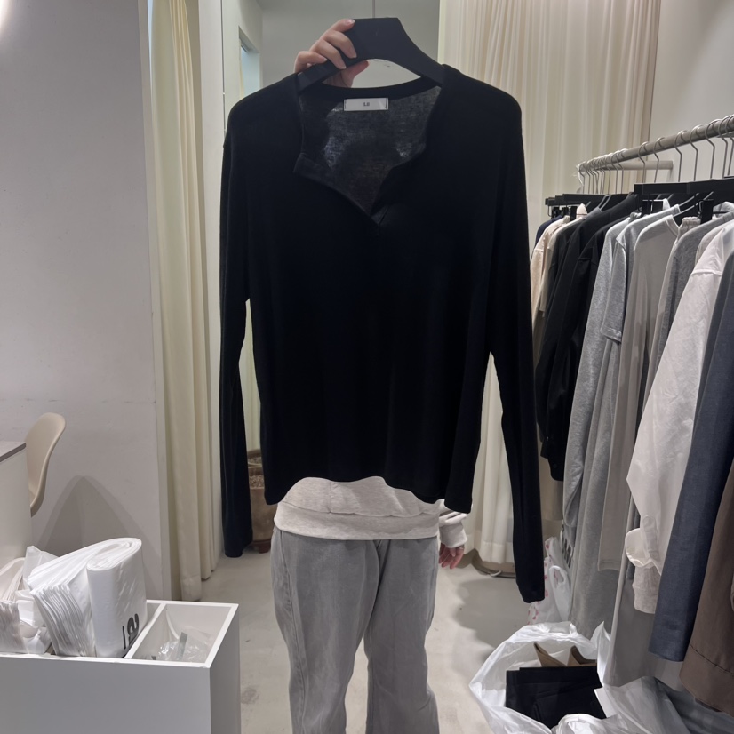 LIL直郵韓國代購女裝新品人氣推薦真品休閑24秋冬長袖T恤LIL長袖T恤圖色3