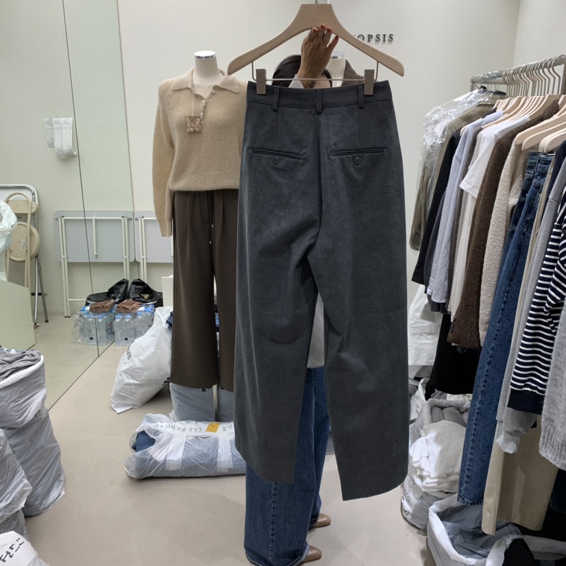 NOPSIS直郵韓國代購女裝新款人氣職業24秋冬休閑推薦休閑褲NOPSIS休閑褲