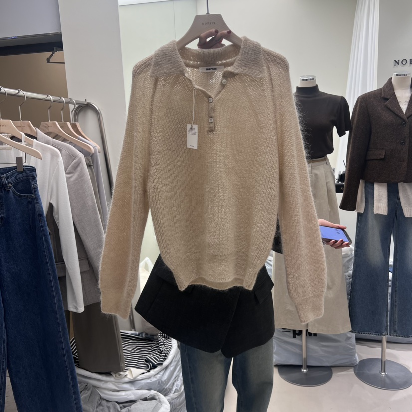NOPSIS韓國直郵東大門代購女裝新品熱賣時尚推薦休閑針織衫NOPSIS針織衫圖色2
