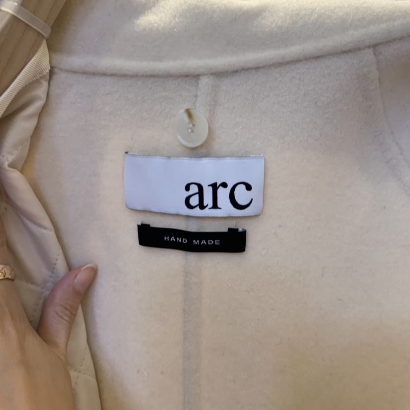 ARC EN CIEL韓國直郵東大門代購女裝新品職業中長款大衣含腰繩手工ARC EN CIEL中長款大衣