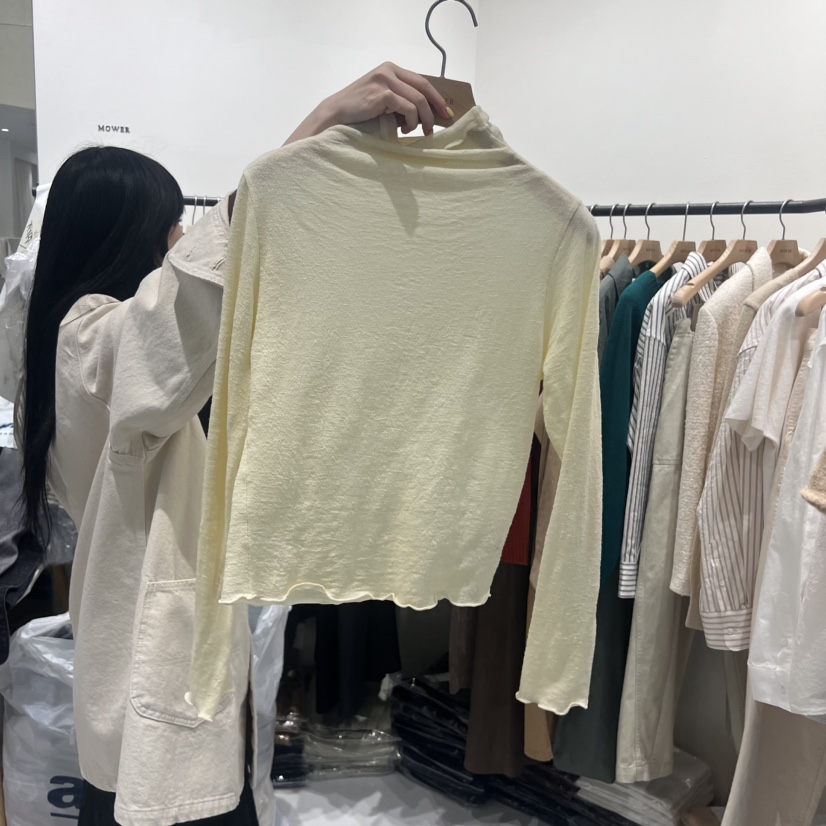MOWER韓國直郵東大門實拍女裝新品職業休閑24秋冬長袖T恤MOWER長袖T恤圖色2