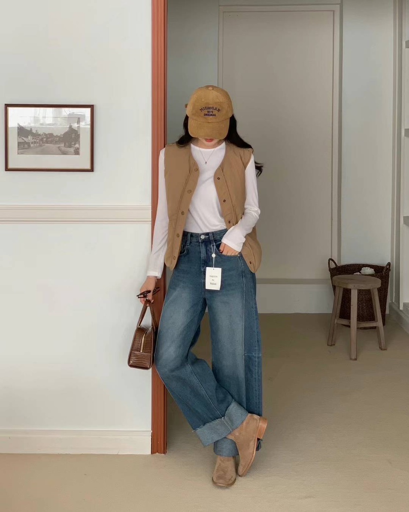 TAEJOON.Walunt直郵韓國代購女裝新品24秋冬時尚馬甲鴨絨Walunt/TAEJOON馬甲