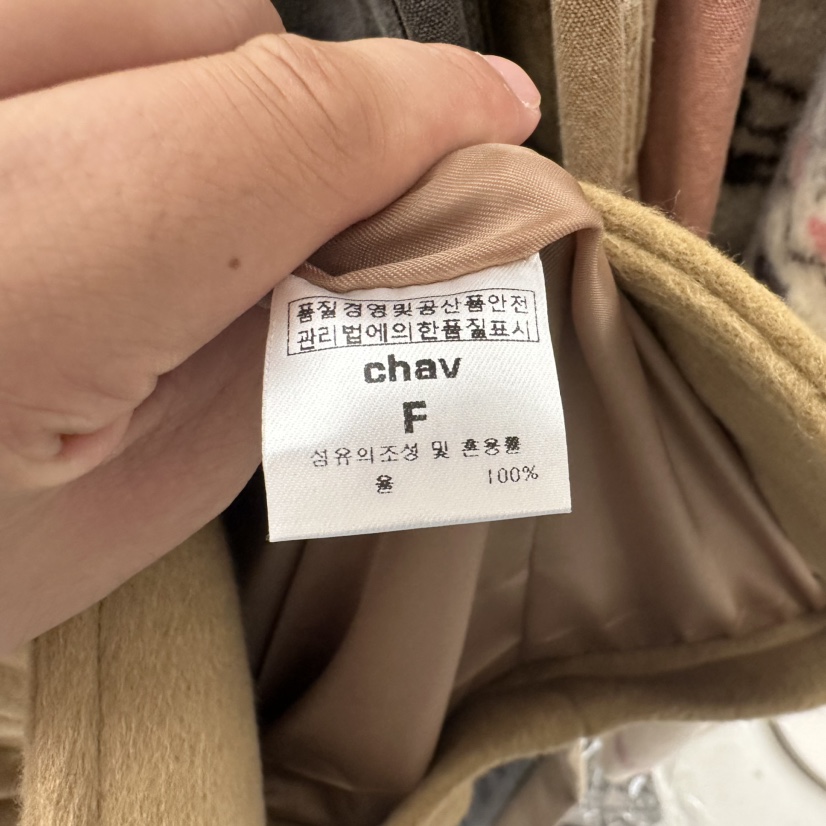 CHAV韓國直郵東大門實拍女裝新品休閑熱賣推薦真品中長款大衣CHAV中長款大衣