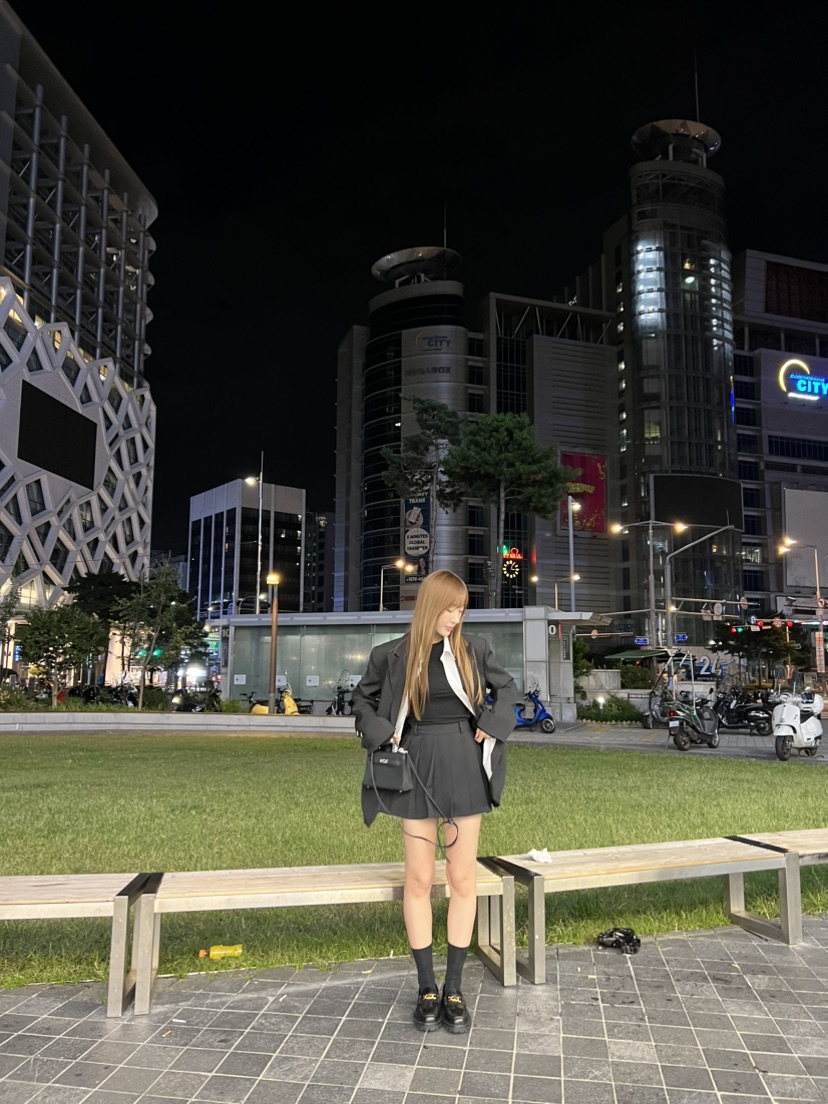 BANI BLUBH韓國直郵東大門代購女裝新款熱賣職業24秋冬短裙百褶BANI BLUSH短裙