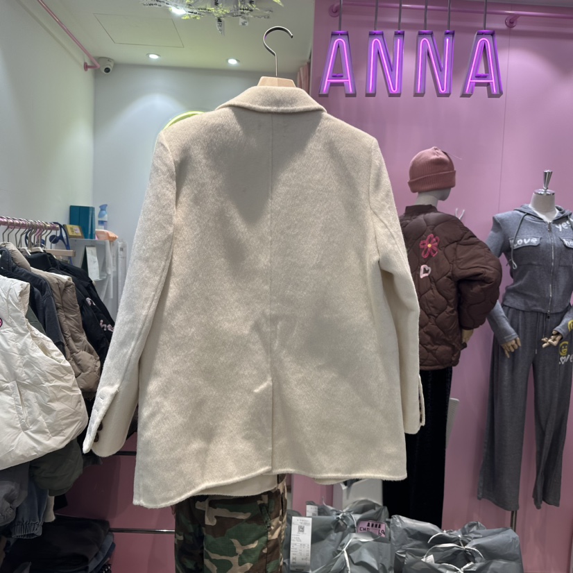 ANNA韓國直郵女裝新款24秋冬人氣時尚休閑真品推薦熱賣夾克ANNA夾克