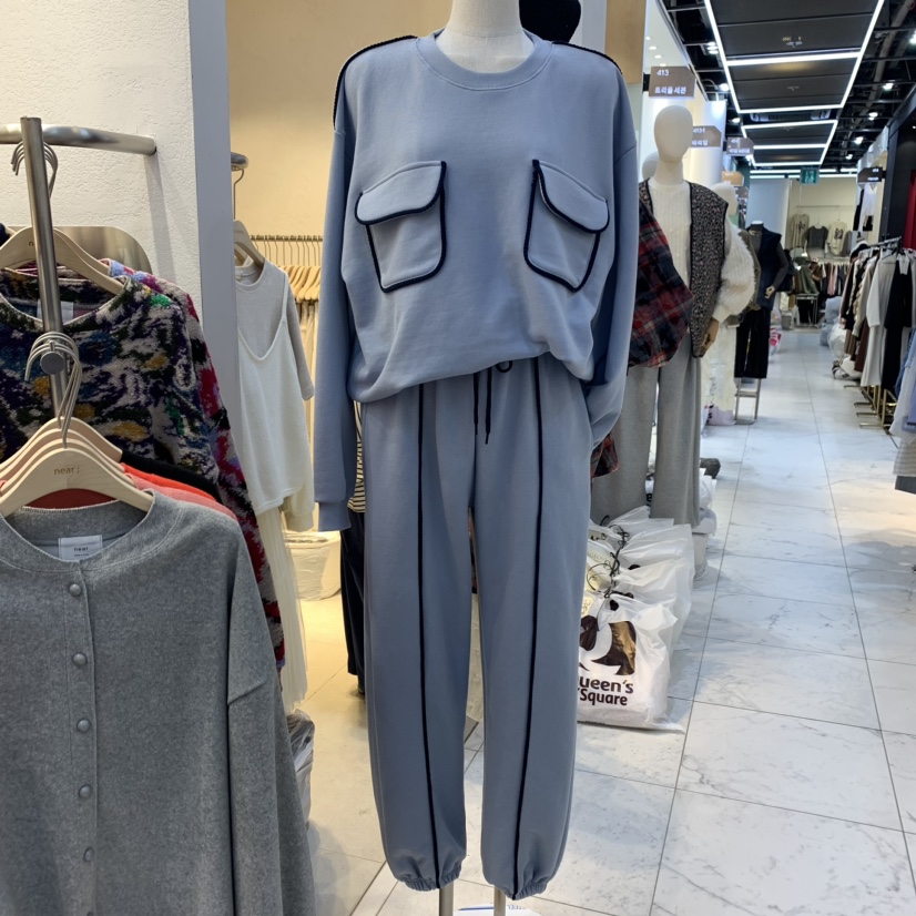 NEAR直郵韓國代購女裝新品休閑24秋冬真品時尚推薦套裝口袋NEAR套裝