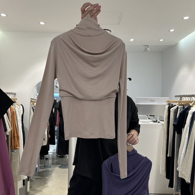 FAR韓國直郵東大門代購女裝新品時尚真品人氣職業長袖T恤天絲X-MOOD長袖T恤