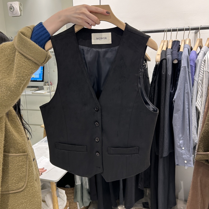 MOWER韓國直郵女裝新品時尚熱賣職業24秋冬真品人氣推薦馬甲MOWER馬甲圖色2