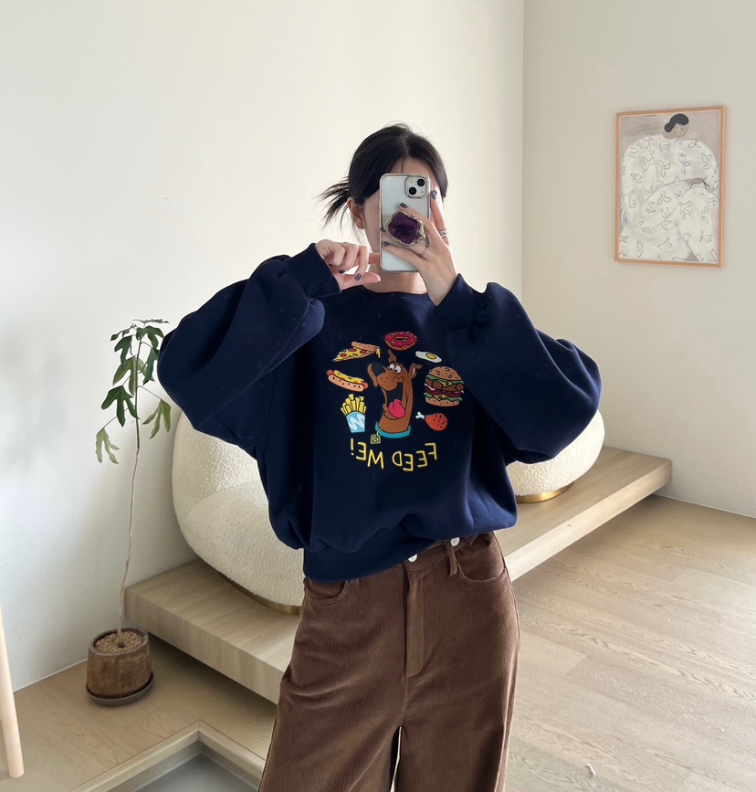 AMUSE SEOUL韓國直郵女裝新款推薦休閑24秋冬真品衛衣加絨AMUSE SEOUL衛衣