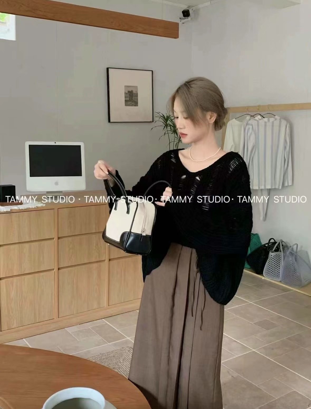 LUCKY STORE東大門代購女士新品時尚推薦人氣熱賣真品針織衫ANGE針織衫圖色3