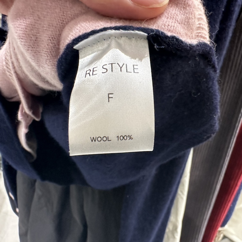 RE STYLE韓國直郵東大門實拍女裝新品休閑熱賣24秋冬針織衫口袋RE STYLE針織衫