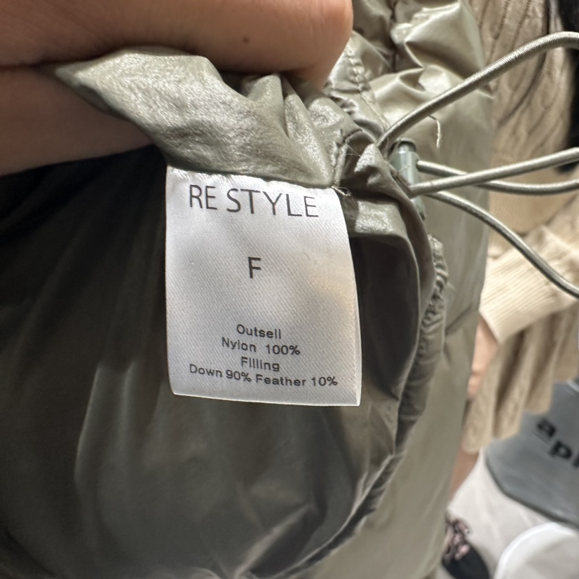 RE STYLE韓國直郵東大門實拍女裝新品真品短款羽絨服填充絨RE STYLE短款羽絨服