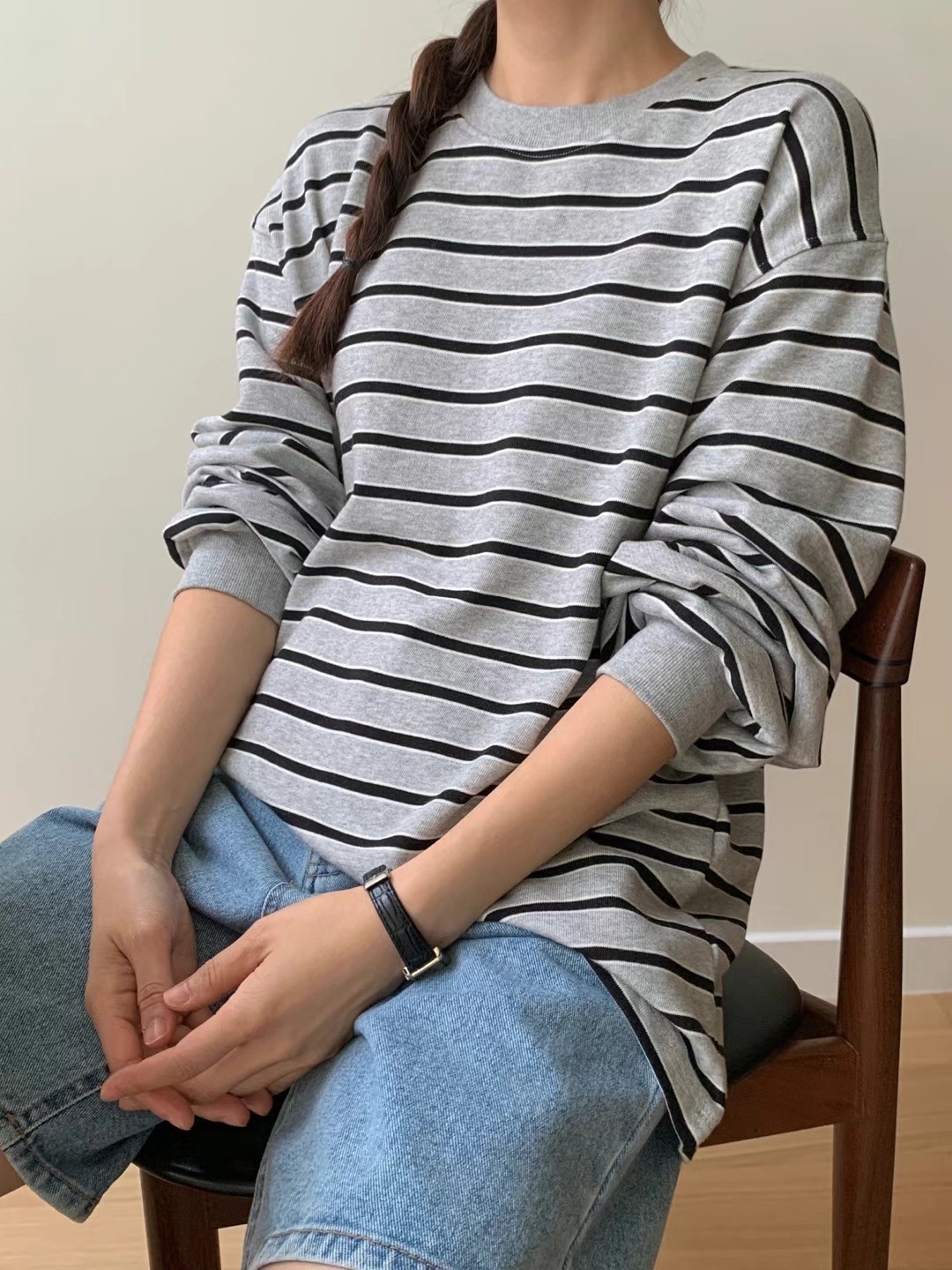 CHOCOLATE直郵韓國代購女裝新品時尚職業真品24秋冬長袖T恤CHOCOLATE長袖T恤
