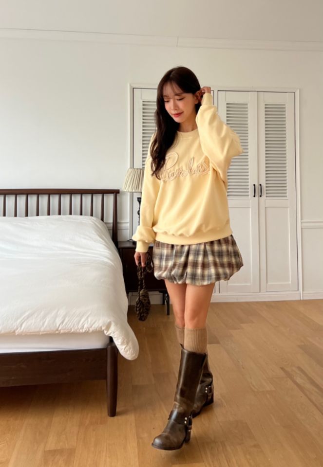 by hey/To Sewing直郵韓國代購女裝新品休閑人氣短裙格紋BY HEY/TO SEWING短裙