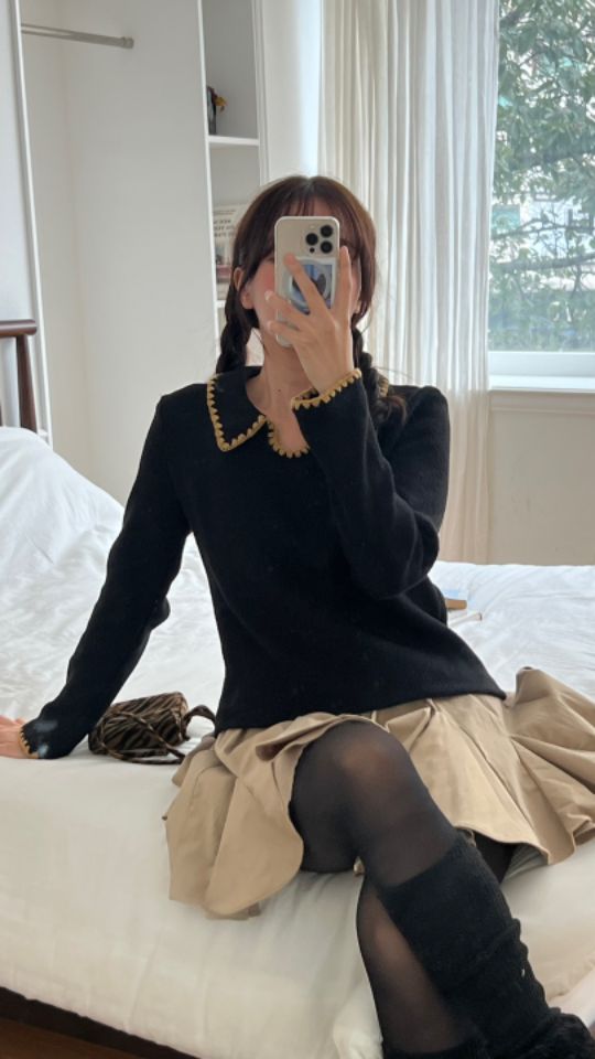 by hey/To Sewing韓國直郵東大門實拍女裝新款人氣針織衫BY HEY/TO SEWING針織衫
