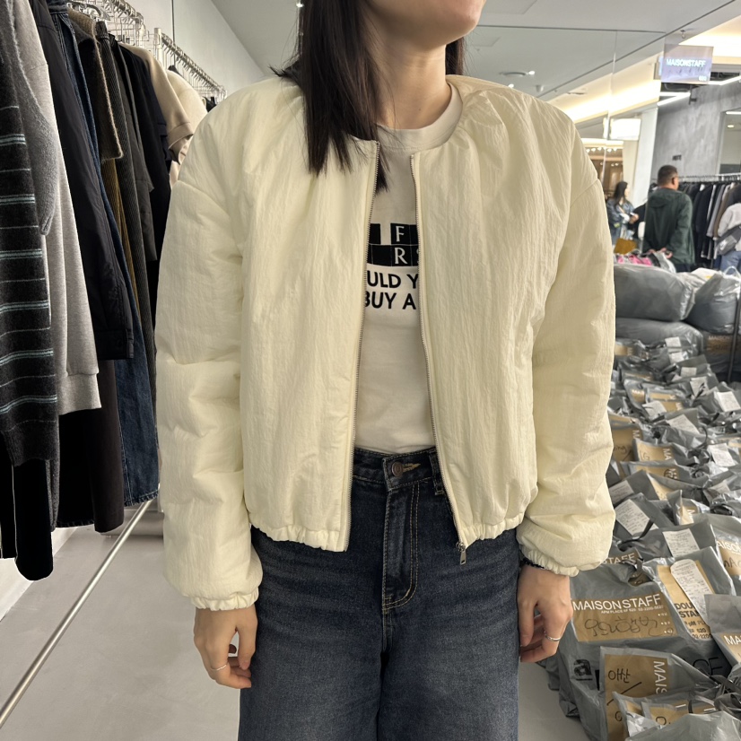 MAISONSTAFF/LE SMOKING韓國直郵女裝新品人氣24秋冬短款棉服MAISONSTAFF/DOUBLE STANDARD短款棉服圖色1