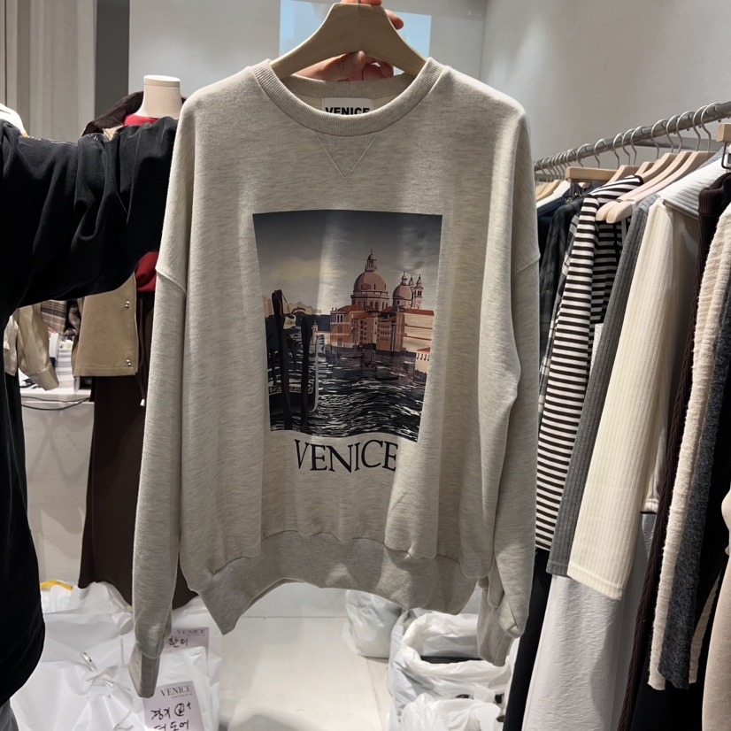 VENICE韓國直郵女裝新款職業真品24秋冬時尚推薦人氣衛衣VENICE衛衣圖色2