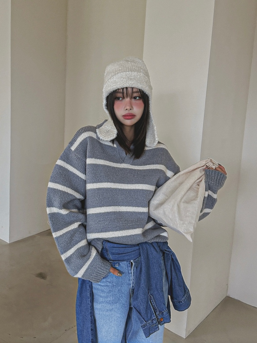 LIVE AID韓國直郵東大門代購女裝新款職業熱賣時尚24秋冬針織衫LIVE AID針織衫