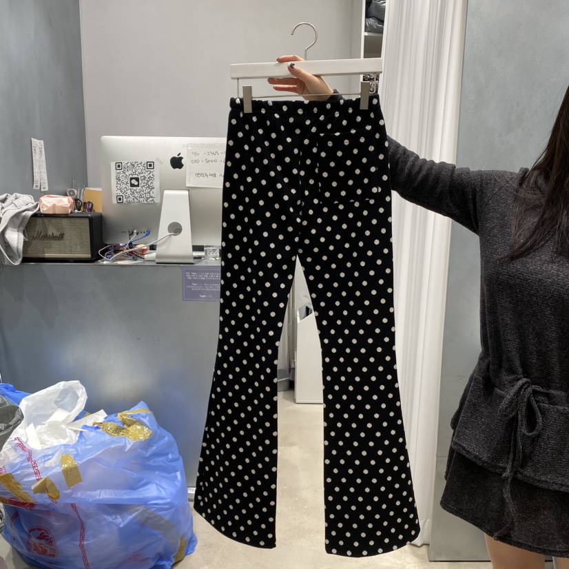 RIBBON韓國直郵女裝新品休閑24秋冬真品職業時尚推薦休閑褲RIBBON休閑褲
