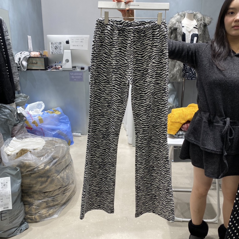 RIBBON韓國直郵女裝新品休閑24秋冬真品職業時尚推薦休閑褲RIBBON休閑褲