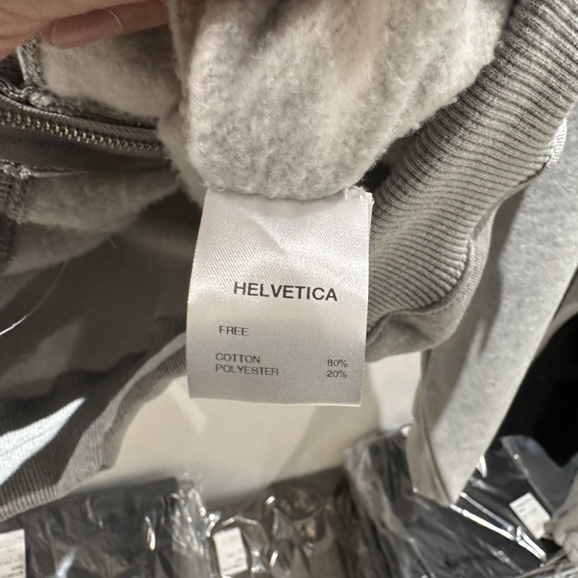 HELVETICA直郵韓國代購女裝新款24秋冬職業休閑衛衣拉鏈連帽HELVETICA衛衣