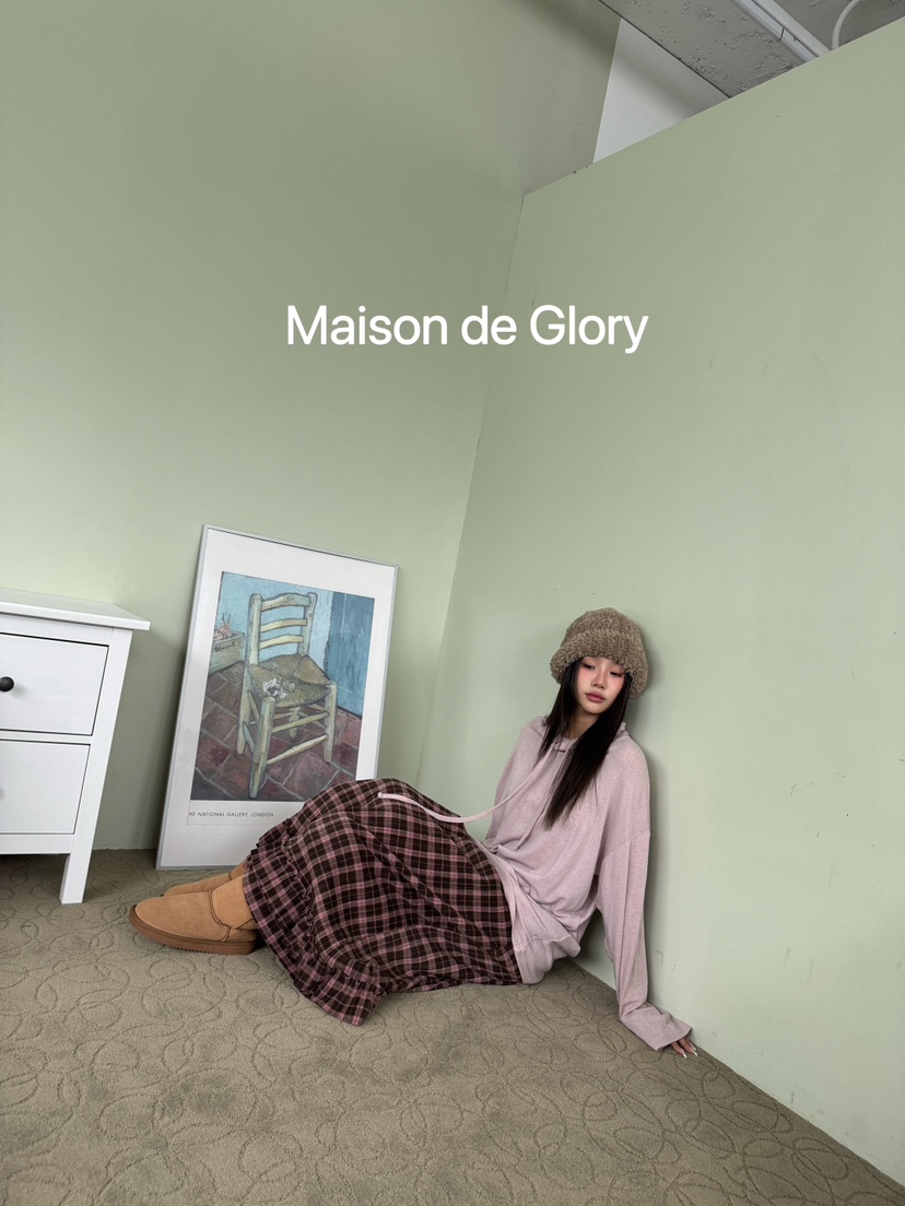 MAISON DE GLORY韓國直郵東大門代購女裝新款休閑長袖T恤MAISON DE GLORY長袖T恤