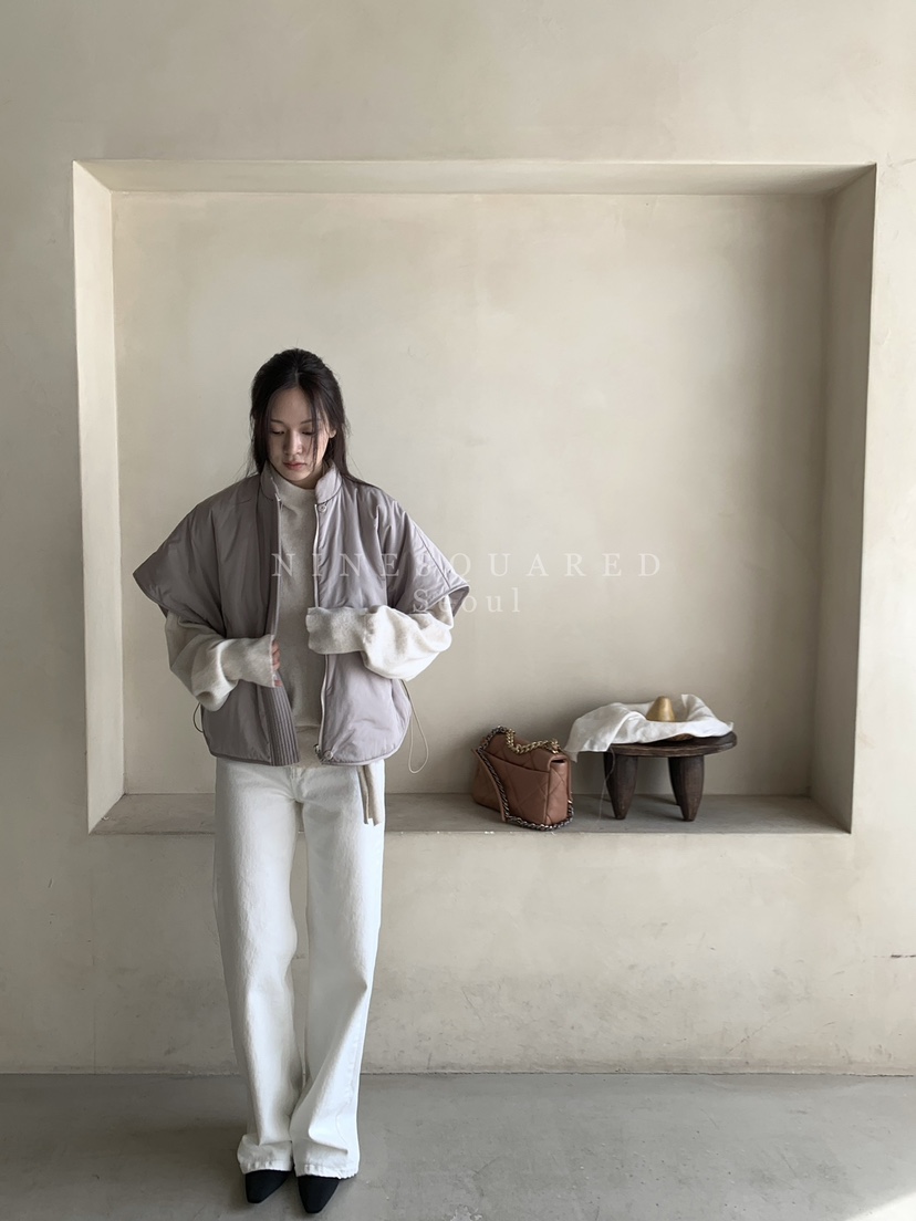 NINESQUARED韓國直郵女裝新款人氣真品職業熱賣時尚短款棉服NINESQUARED短款棉服