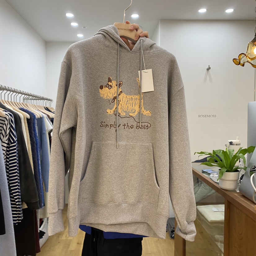 ORDINARYA韓國直郵女裝新品休閑時尚熱賣職業真品24秋冬衛衣拉絨ROESMMOSS衛衣