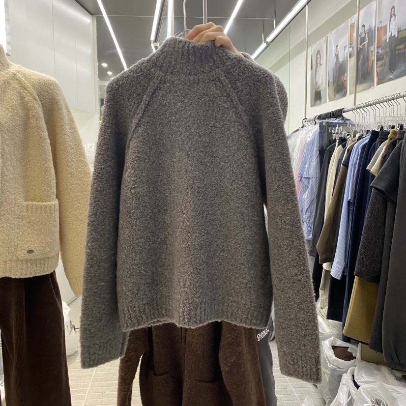 OURS直郵韓國代購女裝新品真品人氣24秋冬針織衫羊駝毛拉鏈OURS針織衫