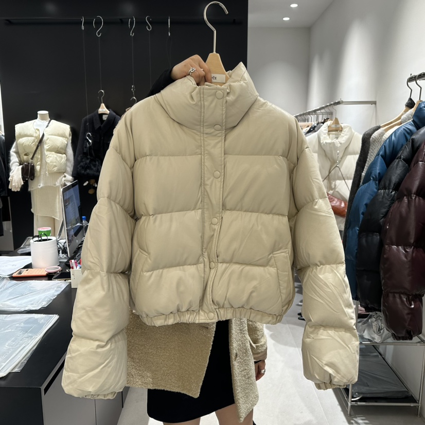 AYCE韓國直郵女裝新品真品職業推薦24秋冬短款羽絨服皮革鴨絨101SHOWROOM/AYCE短款羽絨服圖色1