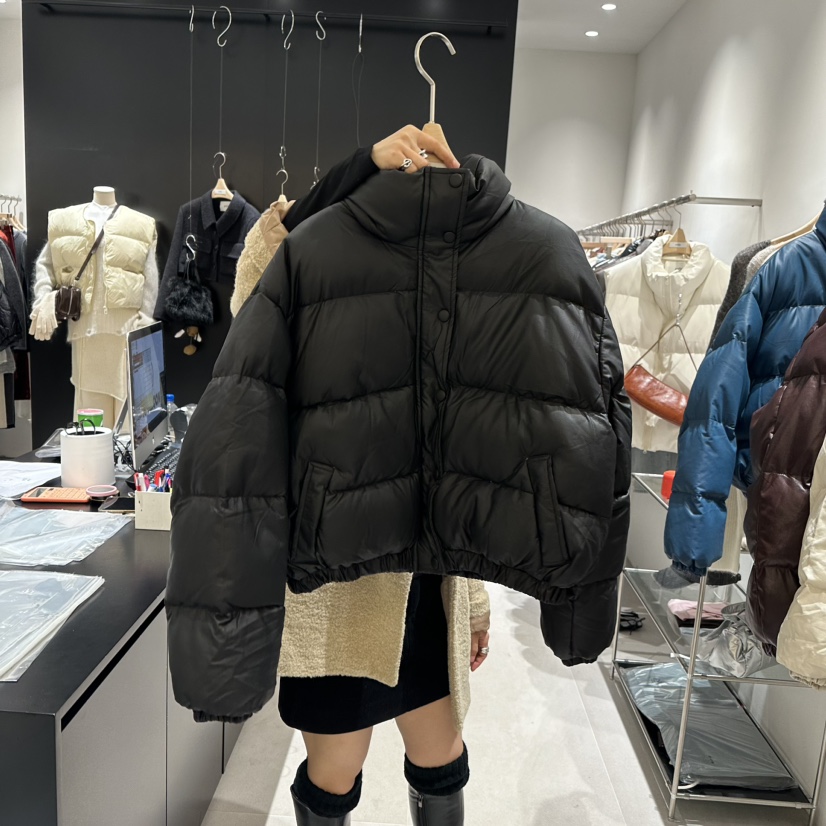 AYCE韓國直郵女裝新品真品職業推薦24秋冬短款羽絨服皮革鴨絨101SHOWROOM/AYCE短款羽絨服圖色3