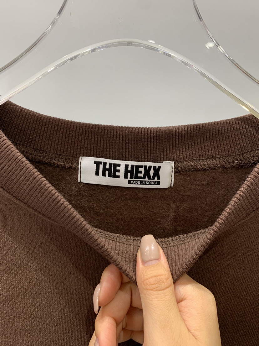 THE HEXX韓國直郵女裝新品職業休閑推薦熱賣真品衛衣加絨拉絨THE HEXX衛衣