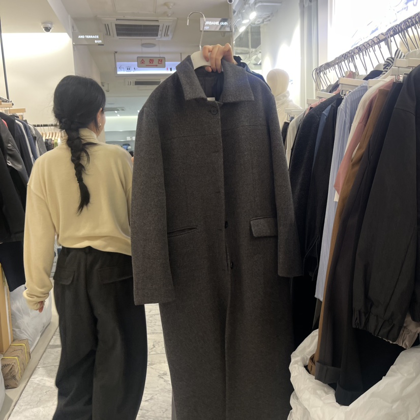 URBANE cloth直郵韓國代購女裝新品推薦休閑時尚中長款大衣URBANE cloth中長款大衣圖色2