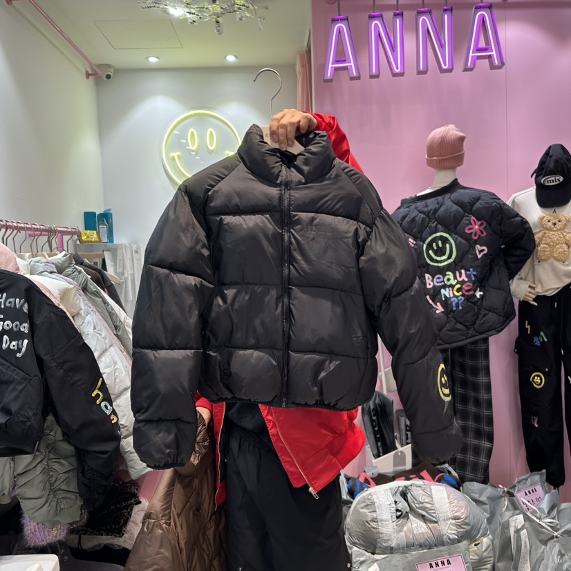 ANNA直郵韓國代購女裝新款真品推薦人氣職業24秋冬短款棉服填充ANNA短款棉服圖色1