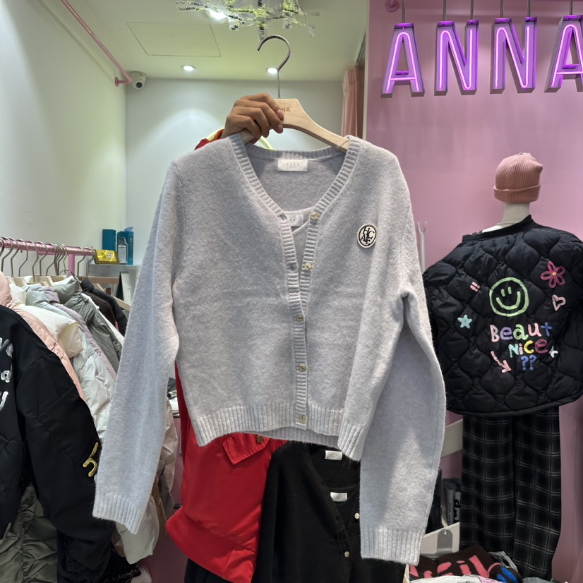 ANNA韓國直郵東大門代購女裝新款推薦24秋冬套裝兩件套開衫ANNA套裝圖色3