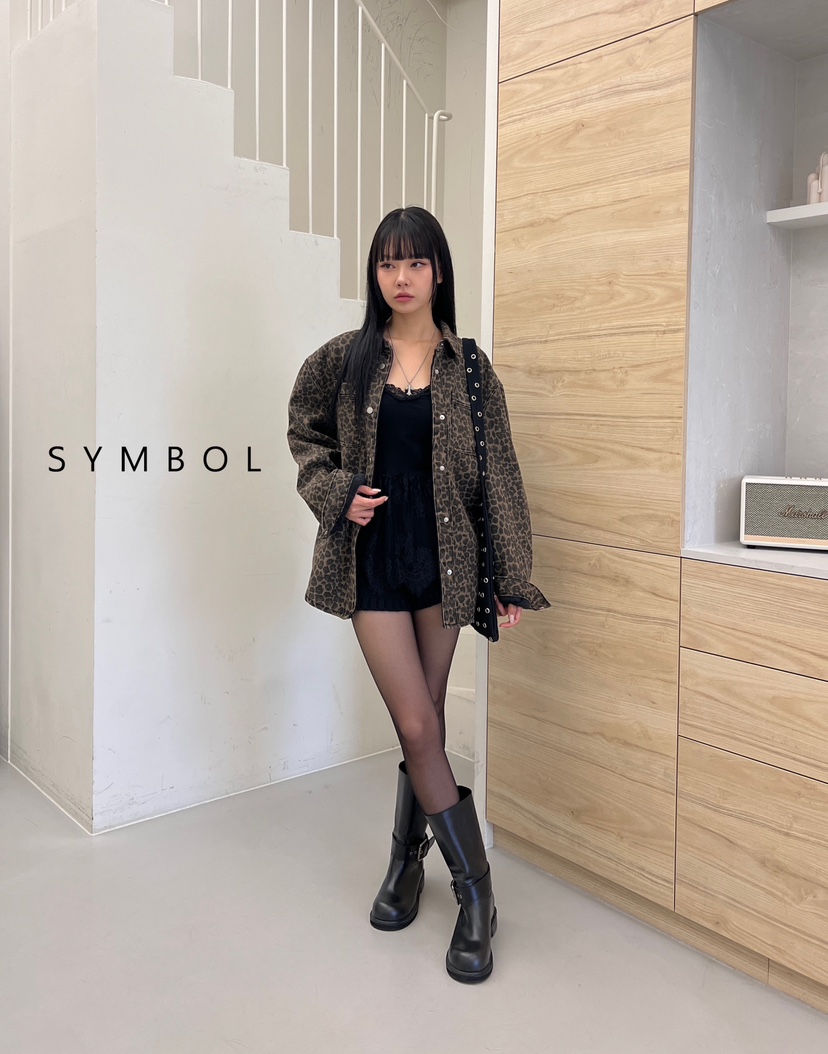 SYMBOL韓國直郵東大門代購女裝新款推薦時尚真品休閑夾克皮草SYMBOL夾克