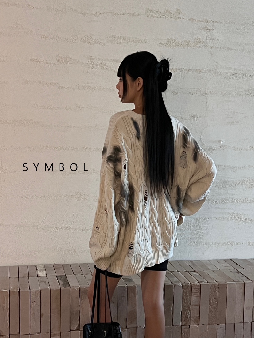 SYMBOL韓國直郵東大門實拍女裝新品推薦職業人氣休閑真品毛衣SYMBOL毛衣