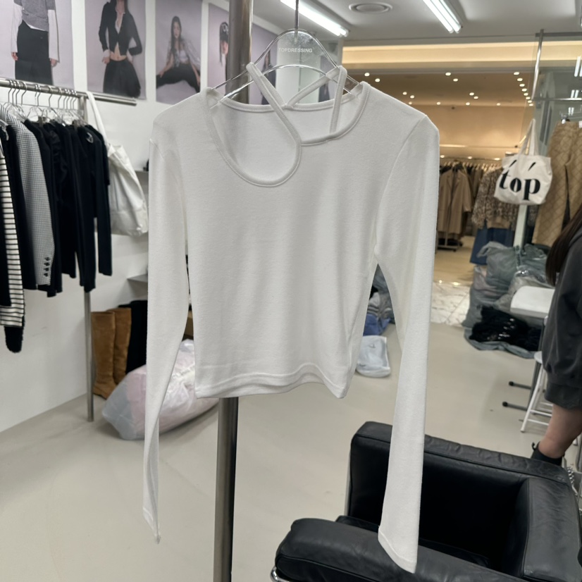 TOPDRESSING韓國直郵東大門實拍女裝新品職業人氣休閑長袖T恤TOPDRESSING長袖T恤圖色1