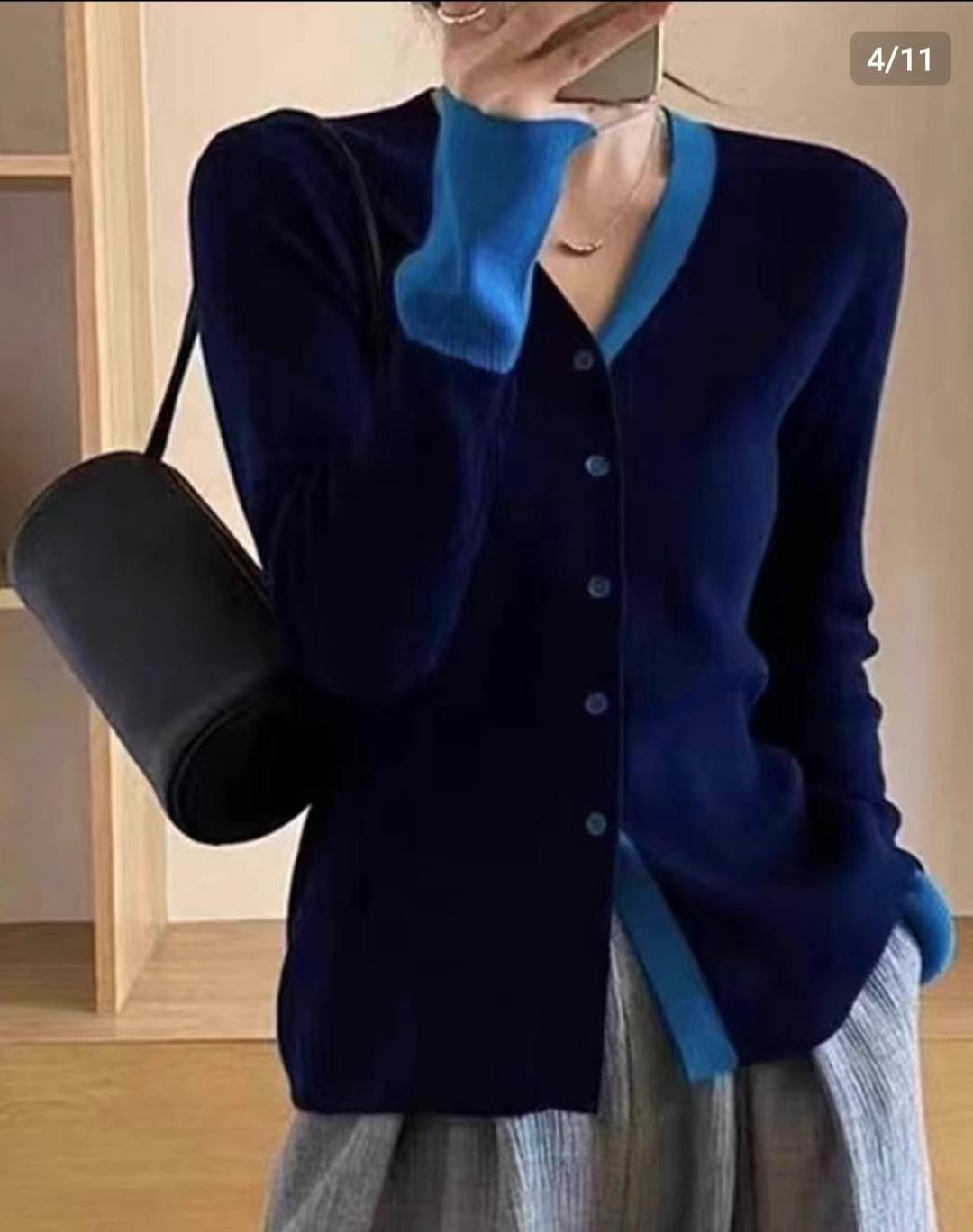 TOK-OT韓國直郵東大門實拍女裝新品職業休閑時尚針織衫開衫TOK-OT針織衫