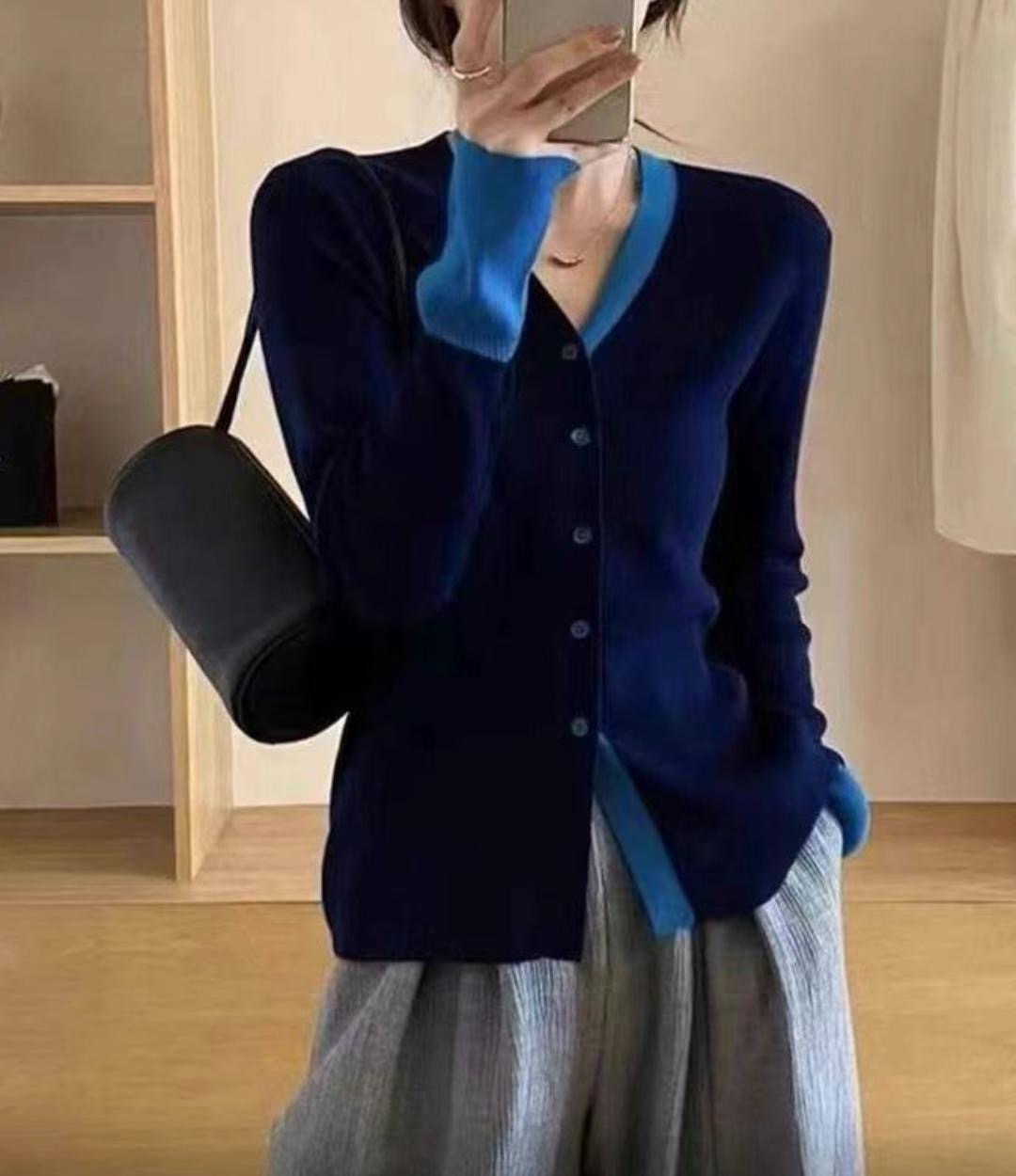 TOK-OT韓國直郵東大門實拍女裝新品職業休閑時尚針織衫開衫TOK-OT針織衫