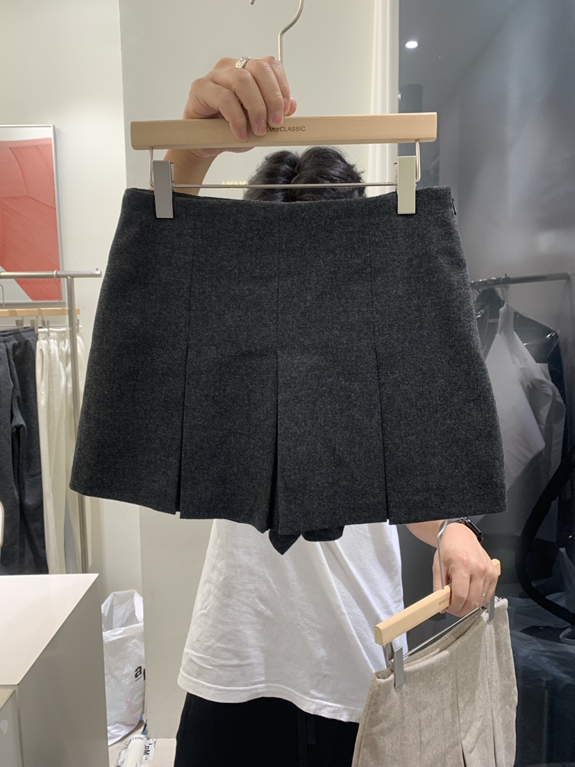 MEMO CLASSIC韓國直郵東大門代購女裝新品推薦休閑裙褲羊毛MEMO CLASSIC裙褲圖色2
