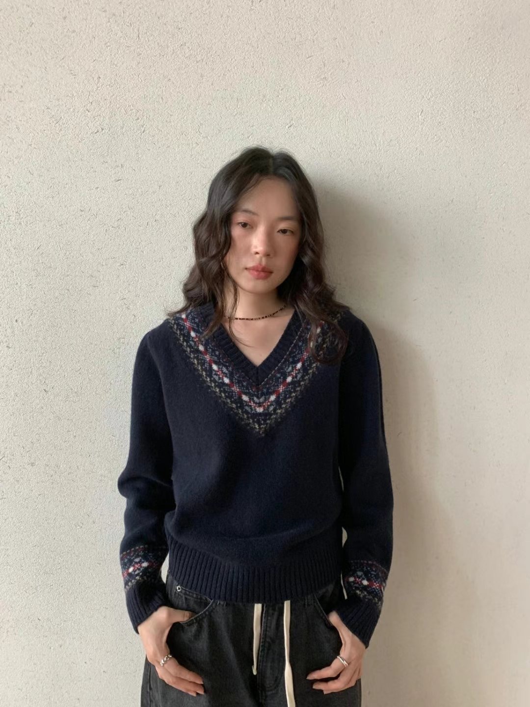 LUNE___韓國直郵東大門實拍女裝新品時尚休閑人氣真品針織衫BROTE針織衫