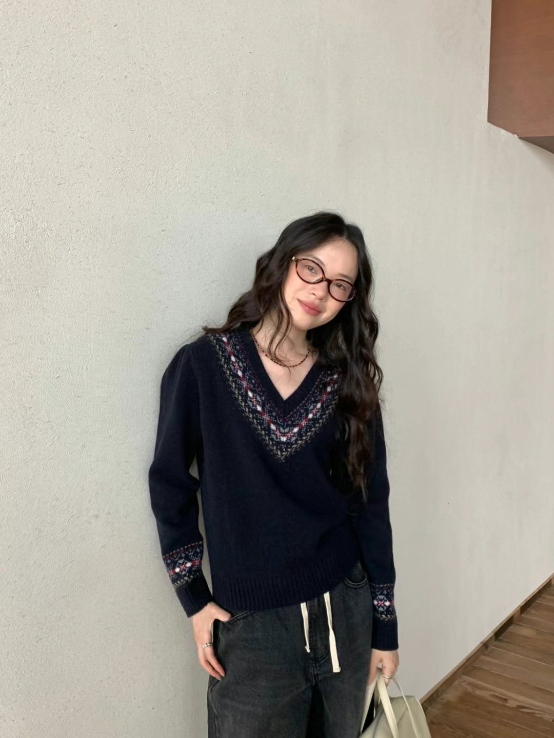 LUNE___韓國直郵東大門實拍女裝新品時尚休閑人氣真品針織衫BROTE針織衫