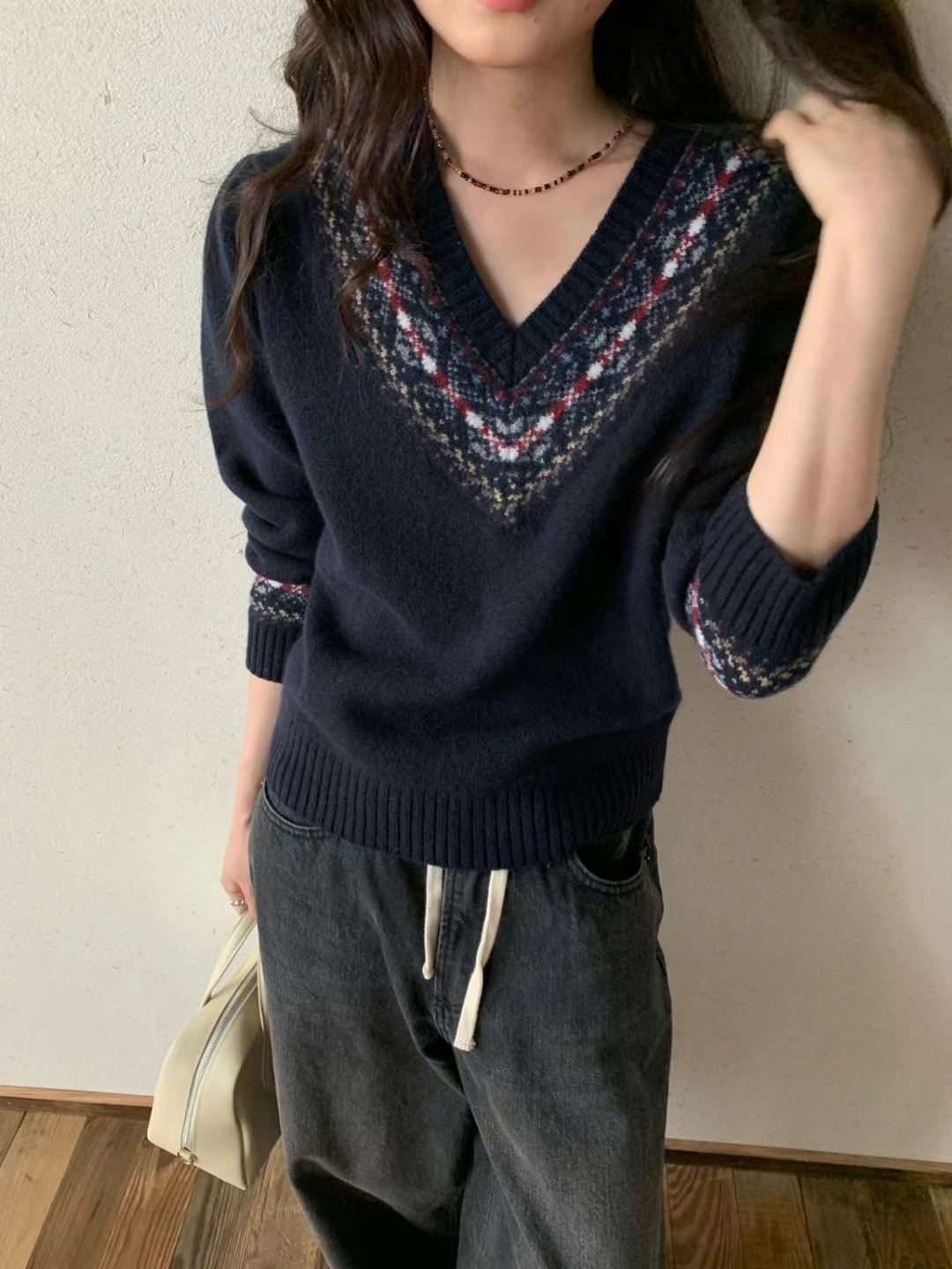 LUNE___韓國直郵東大門實拍女裝新品時尚休閑人氣真品針織衫BROTE針織衫