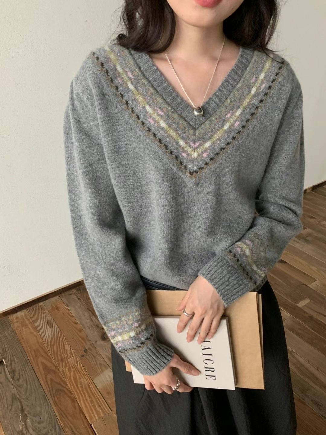 LUNE___韓國直郵東大門實拍女裝新品時尚休閑人氣真品針織衫BROTE針織衫圖色2