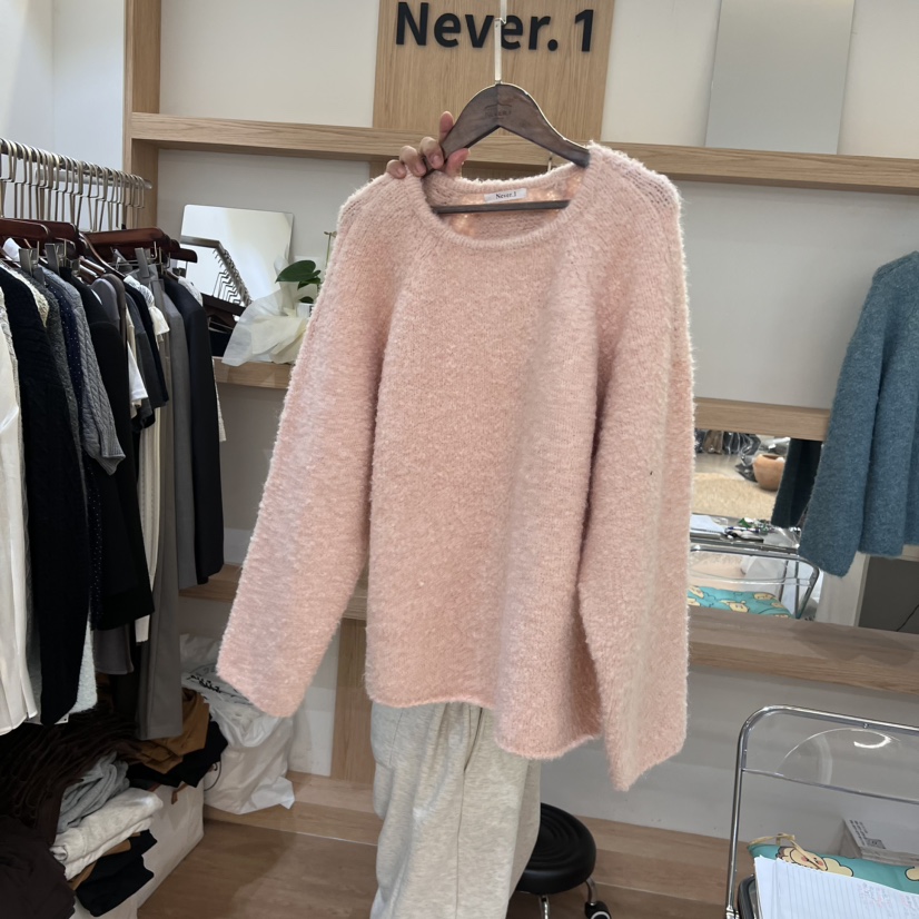 NEVER.1直郵韓國代購女裝新品職業時尚休閑推薦針織衫皮革NEVER.1針織衫圖色2