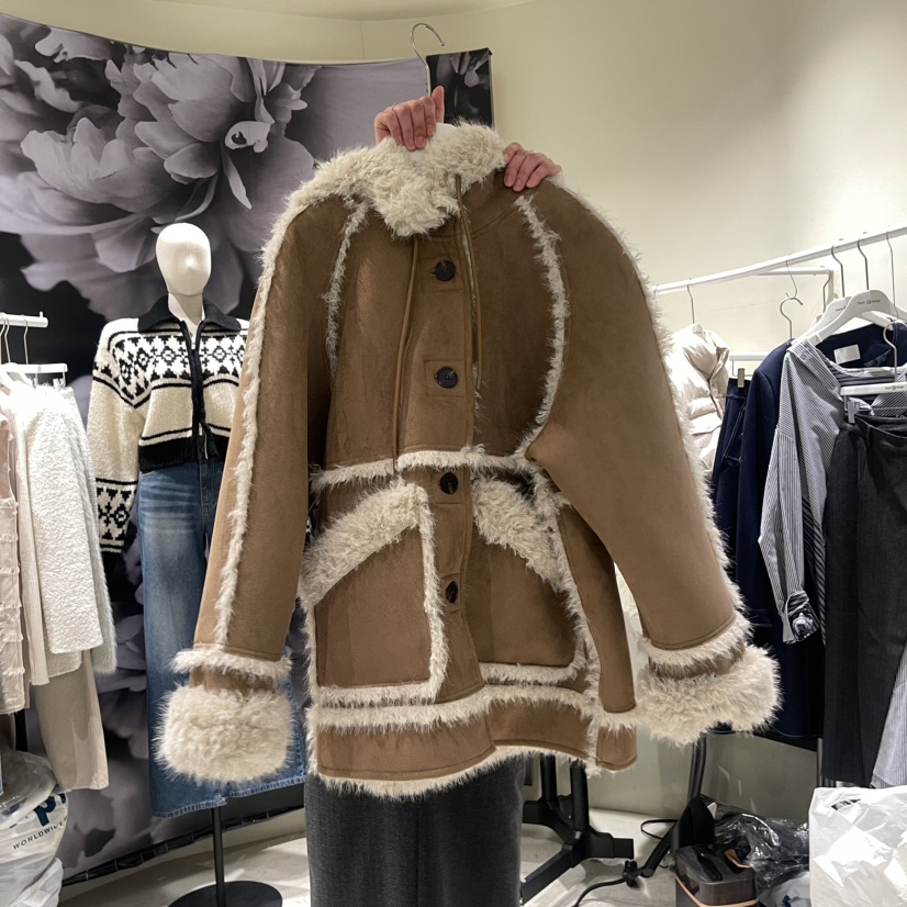 DARK BEIGE韓國直郵東大門實拍女裝新款真品職業短款棉服連帽DARK BEIGE短款棉服圖色2