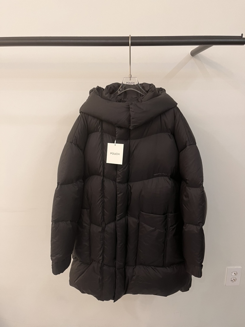POUCH韓國直郵東大門實拍女裝新品24秋冬職業真品長款羽絨服POUCH長款羽絨服圖色2