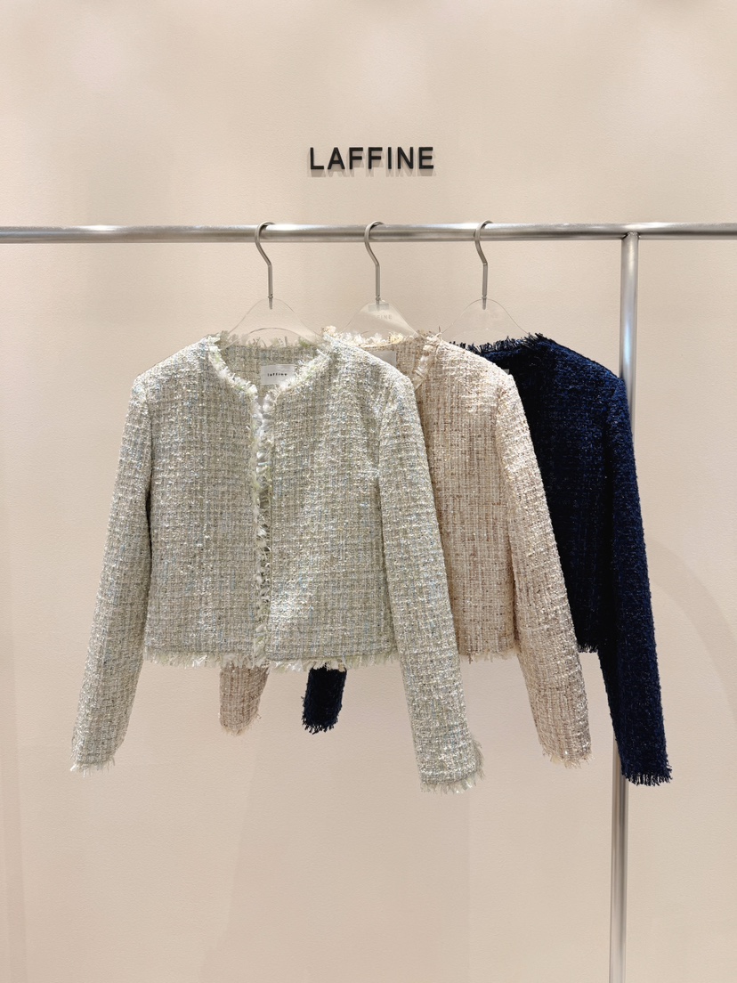 LAFFINE-P直郵韓國代購女裝新品熱賣職業24秋冬夾克花呢LAFFINE-P夾克